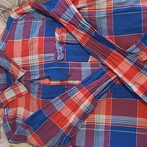 Red and Blue Hollister Button up size M